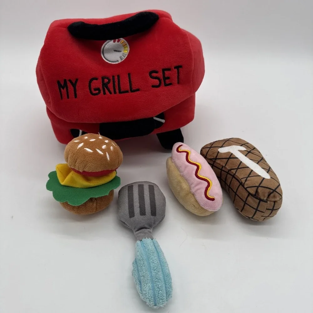 Mudpie Plush Grill Set‎ For Your Little Chef Helper Excellent Condition